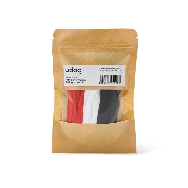 CONFEZIONE UDOG LACES MILD NERO BIANCO ROSSO | Codice: LACCIUDOGNBR