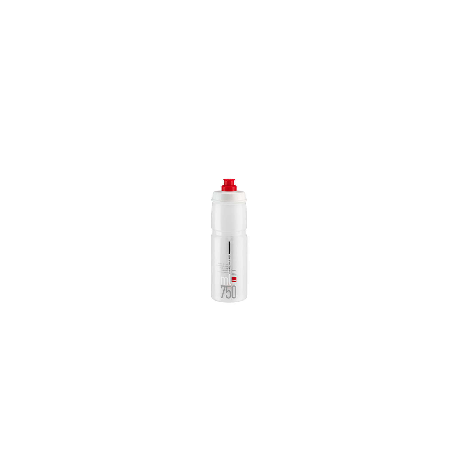 Elite Water Bottle Jet Clear/Red 750 ml