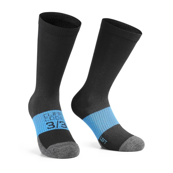 ASSOS WINTER EVO SOCKS BLACK BLUE | Reference: P13.60.728.18