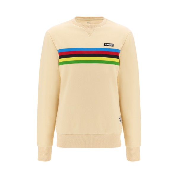 UCI WORLD CHAMPION CREW NECK SWEATSHIRT CAPPUCCINO | Reference: UM400GLLWC-CAPPUCCINO