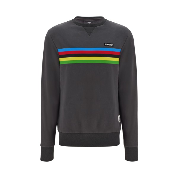 UCI WORLD CHAMPION CREW NECK SWEATSHIRT ASFALTO GREY | Reference: UM400GLLWC-ASFALTOGREY